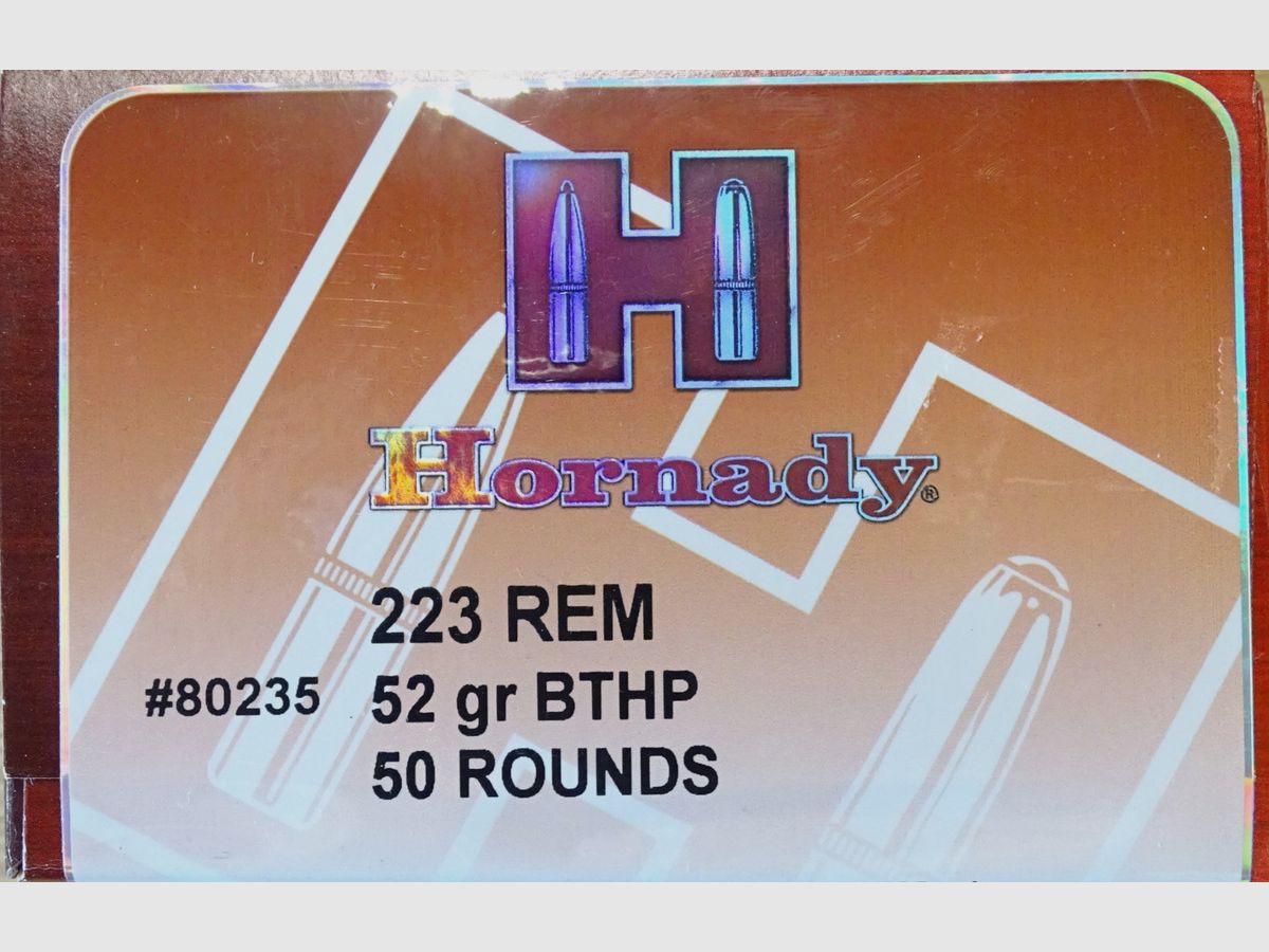 Hornady BTHP .223rem 52grs - 50 strzałów