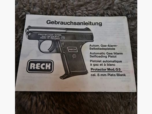 Gebrauchsanweisung für Reck Protector Mod.G5