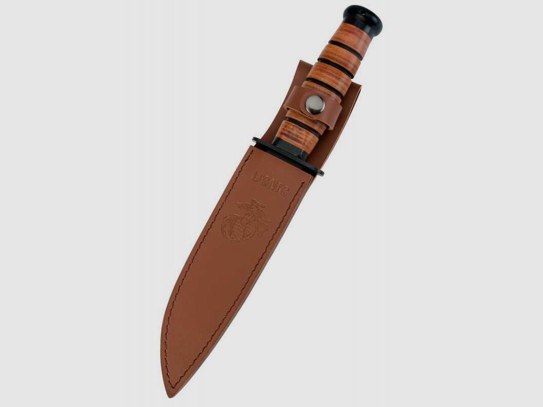 United Cutlery USMC Messer Combat Fighting Knife mit Lederscheide