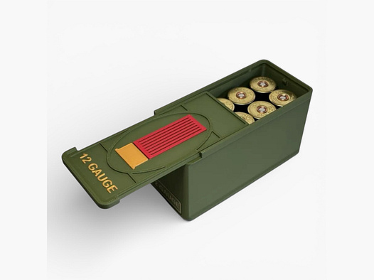 Coconut Innovations Ammunition Box / 12 Gauge 2.75" / 12-70 / ‘Sliding Lid’ / Cartridge Box, Ammo Box