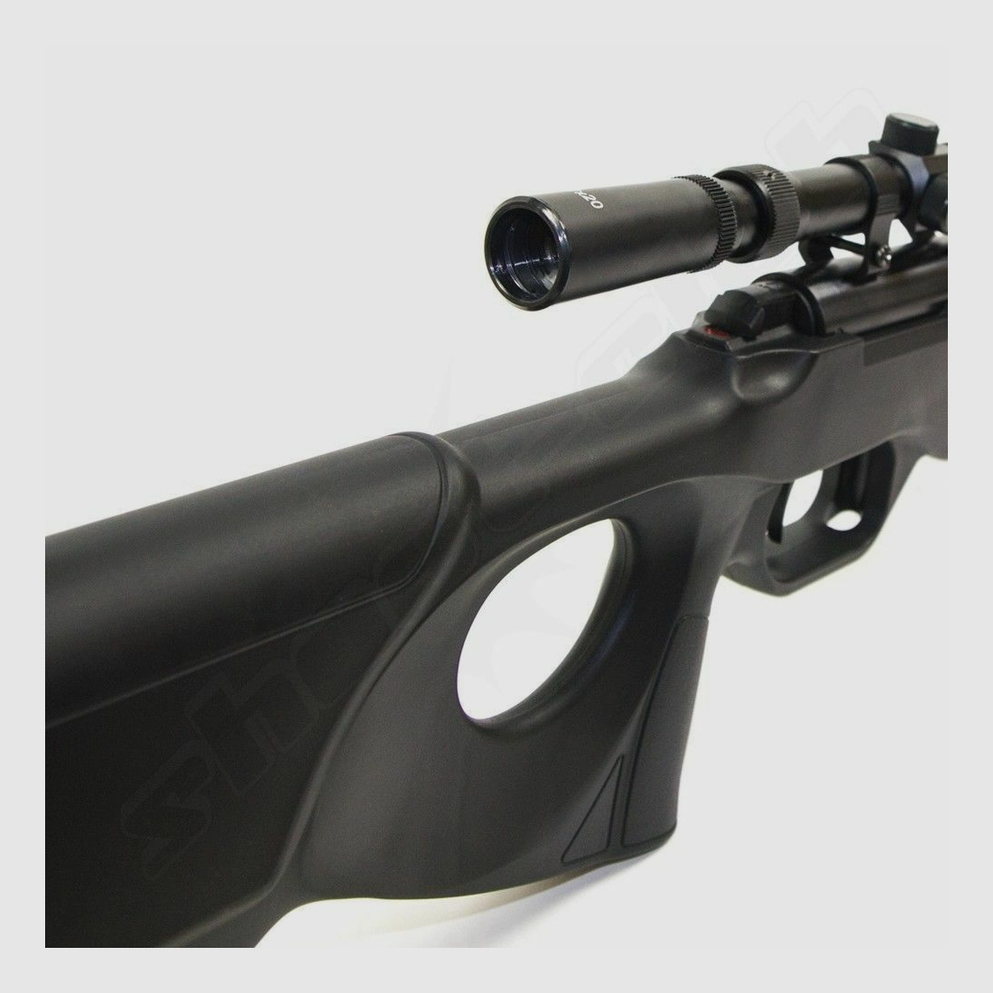 UX Patrol Luftgewehr mit ZF 4,5mm Diabolos schwarz