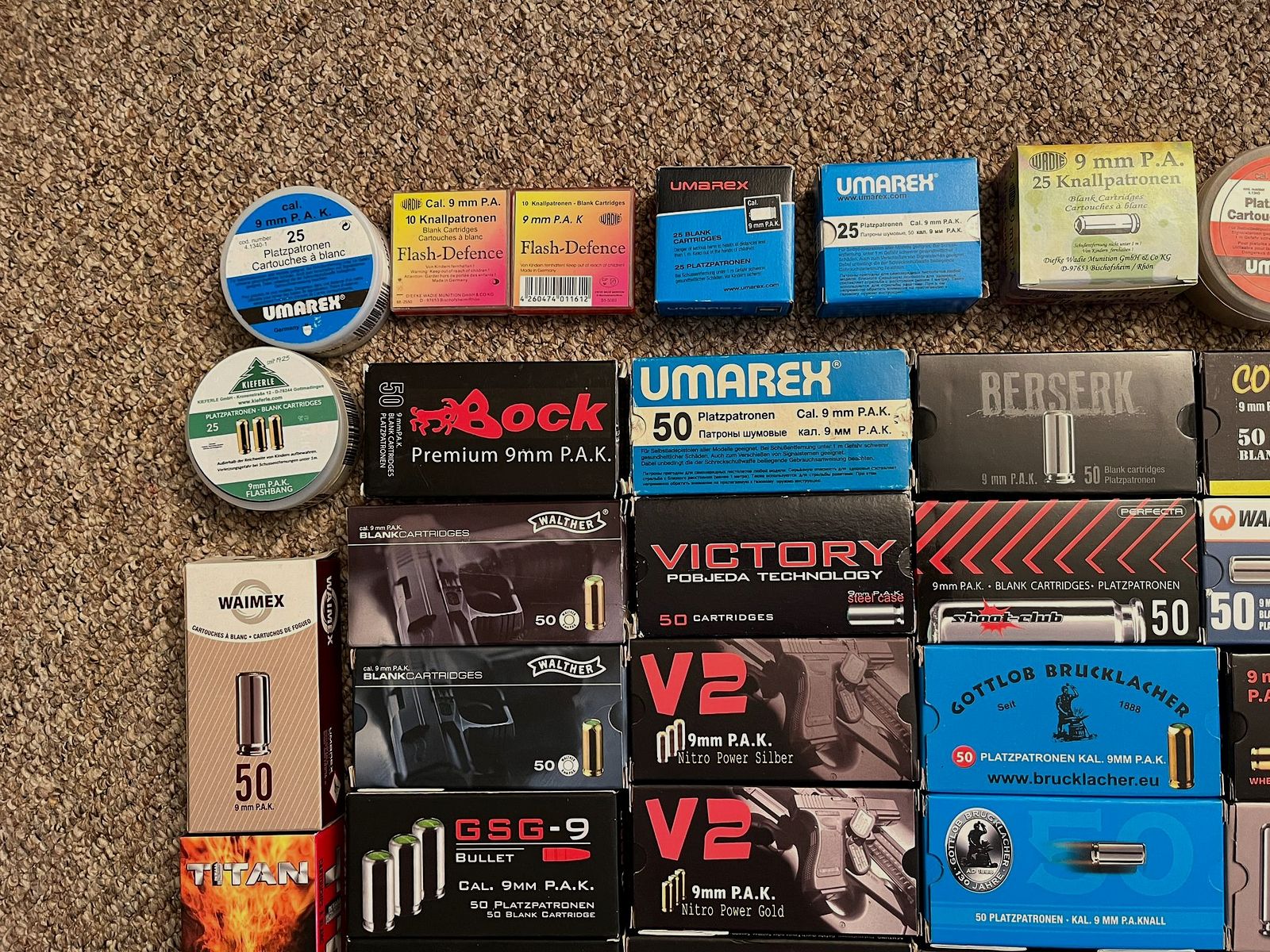 9mm PAK Platzpatronen Sammlung