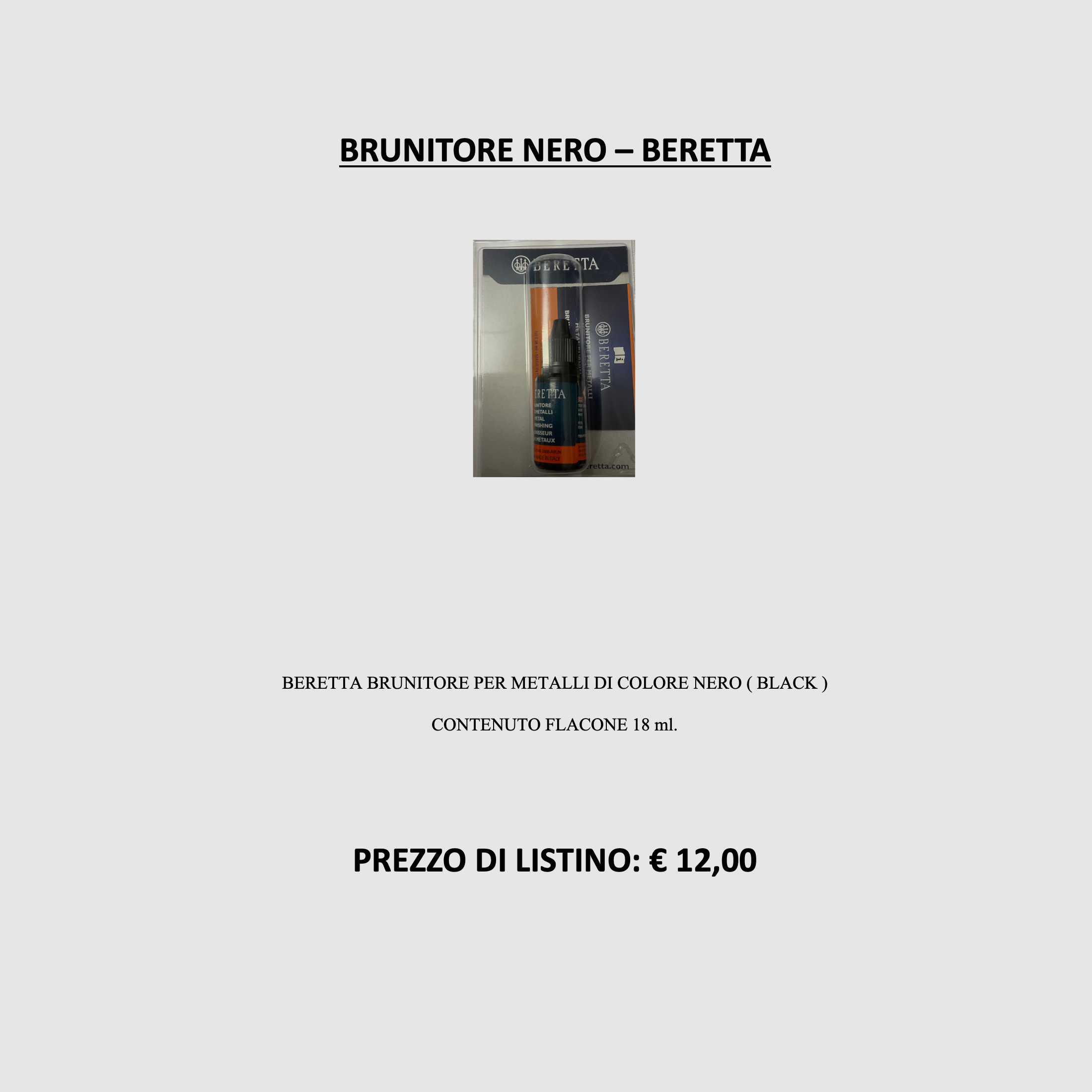 Beretta – BRUNITORE NERO, afbeelding 2 van 2