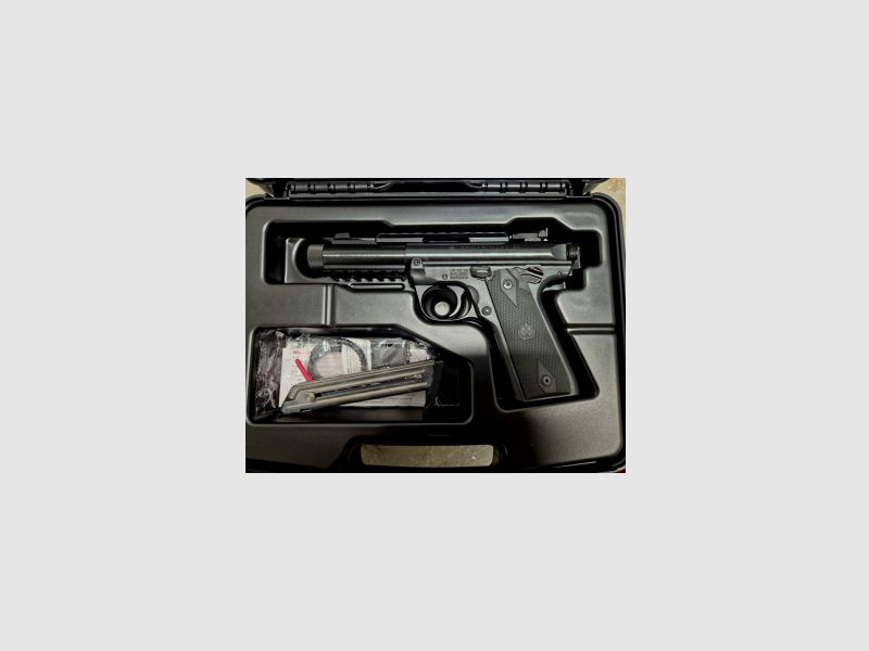 RUGER PISTOL MARK IV 22/45 TACTICAL .22 LR 4.4"/11.18CM BLUED 1/2"-28