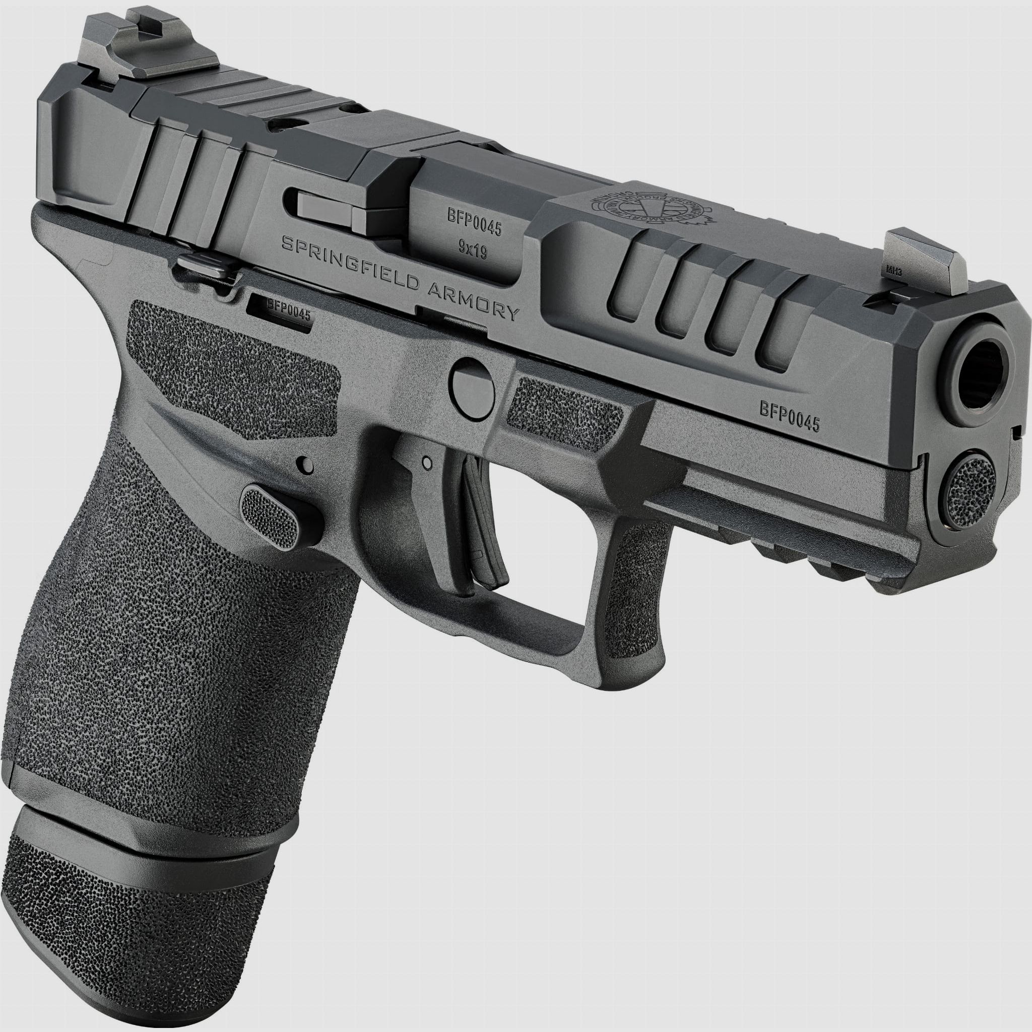 Pistolet HS-Echelon 4.0 Compact, kal. 9x19mm z lufą 4", systemem VIS, przyrządami 3-dot z trytem, czarny, zdjęcie 6 z 6