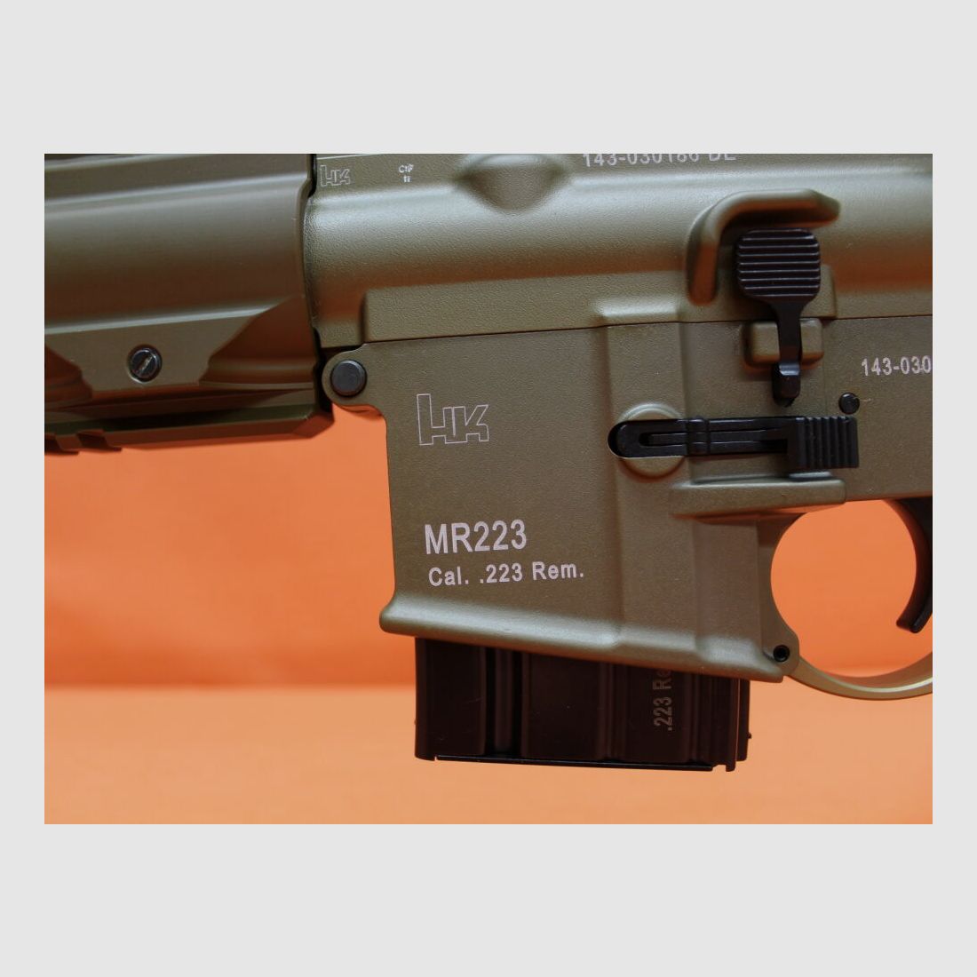 Heckler&Koch Ha.Büchse .223Rem Heckler&Koch/H&K MR223 A3 16,5" Lauf RAL8000 HKey L, Gas-Piston-System AR-15/HK416
