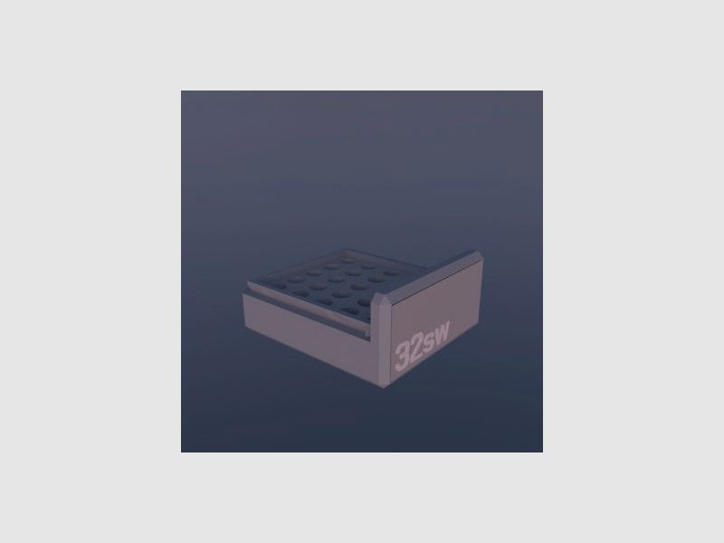 Filamelt ammunition box / .32 S&W Long / 'sliding lid' / cartridge box, ammo box