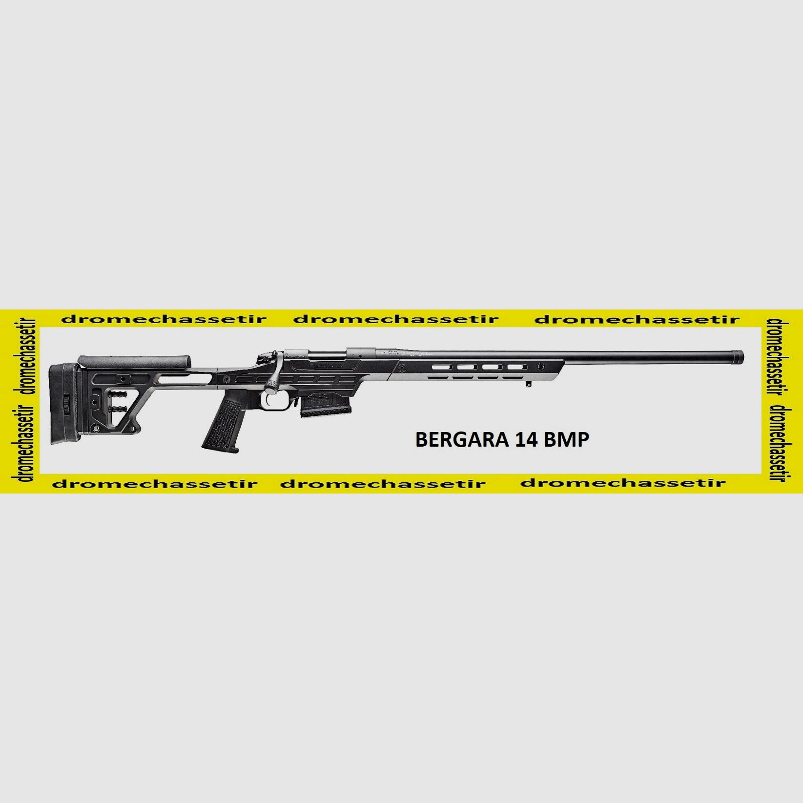 Carabina a cerrojo Bergara 14 BMP sobre chasis de aluminio, cañón de 56cm roscado, cal. 6,5 Creedmoor