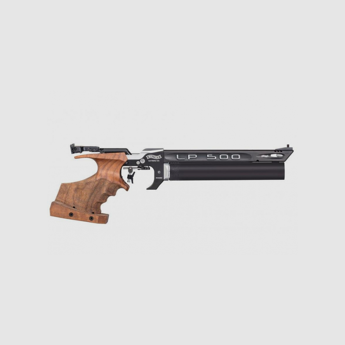WALTHER LP500 Expert Nussbaumgriff mit einer Alu-Kartusche