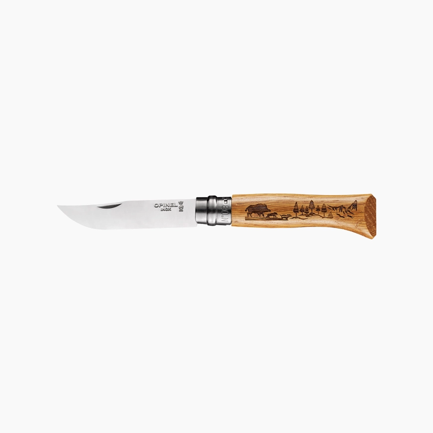 Messer N°08 Pyrographie Wildschwein