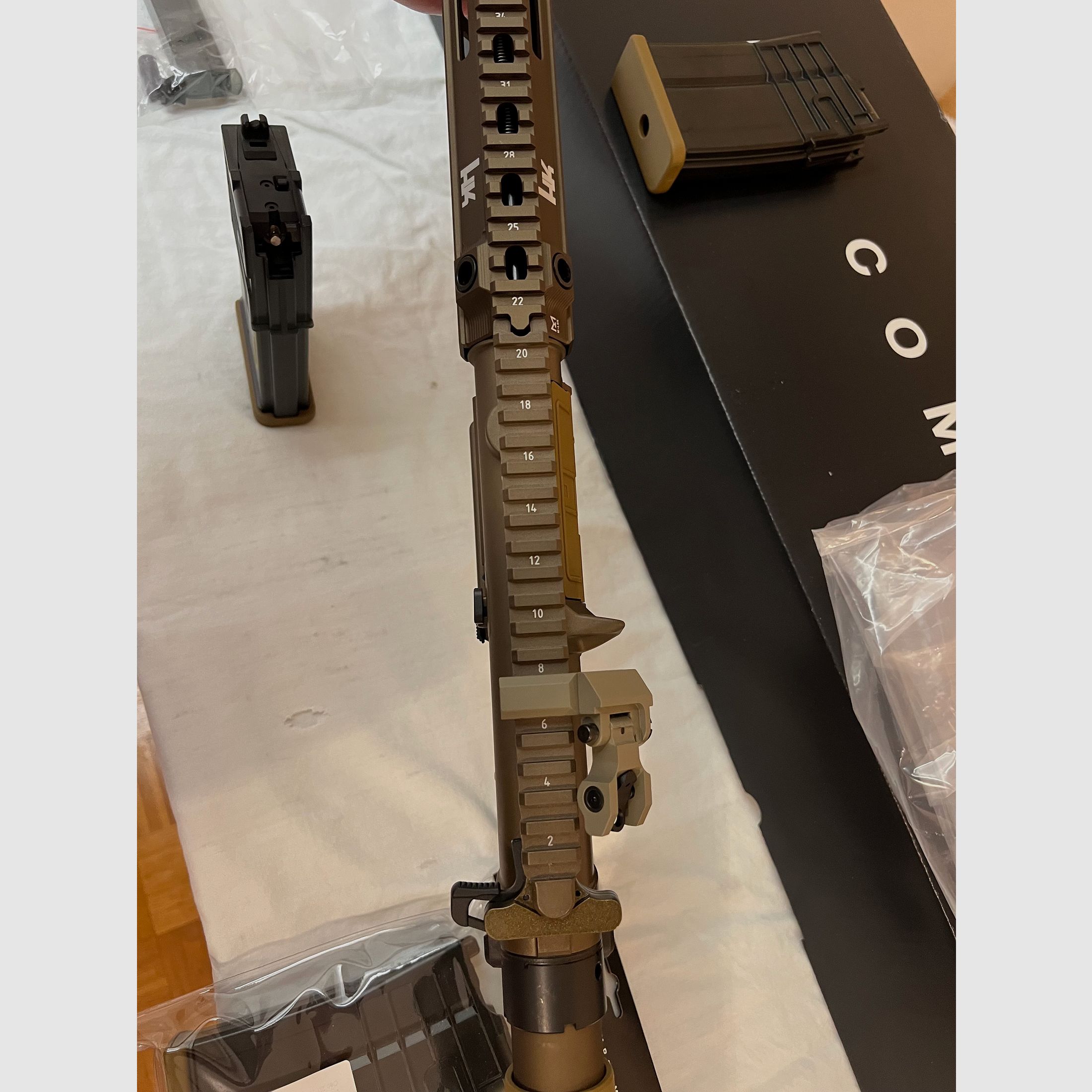 Umarex VFC Heckler & Koch HK M110 A1 Airsoft Vollmetall Gas-Blow-Back 6mm BB verde-marrone nuovo non usato NP 800€