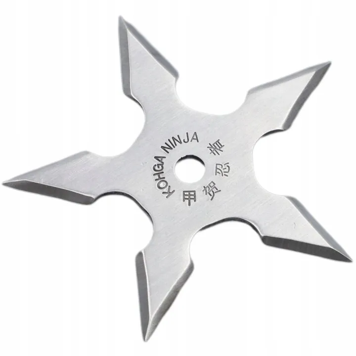 Rzutka Shuriken 5-ramienna gwiazda Ninja srebrna