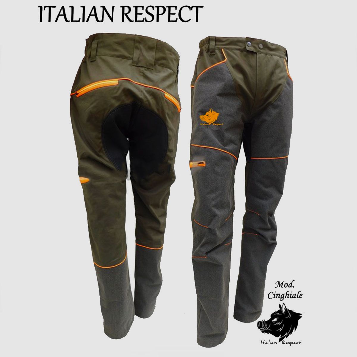 HOSEN – SAG NATURE – ITALIAN RESPECT AUS BAUMWOLLE MIT ELASTAN UND KEVLAR-EINSÄTZE AN DEN BEINEN