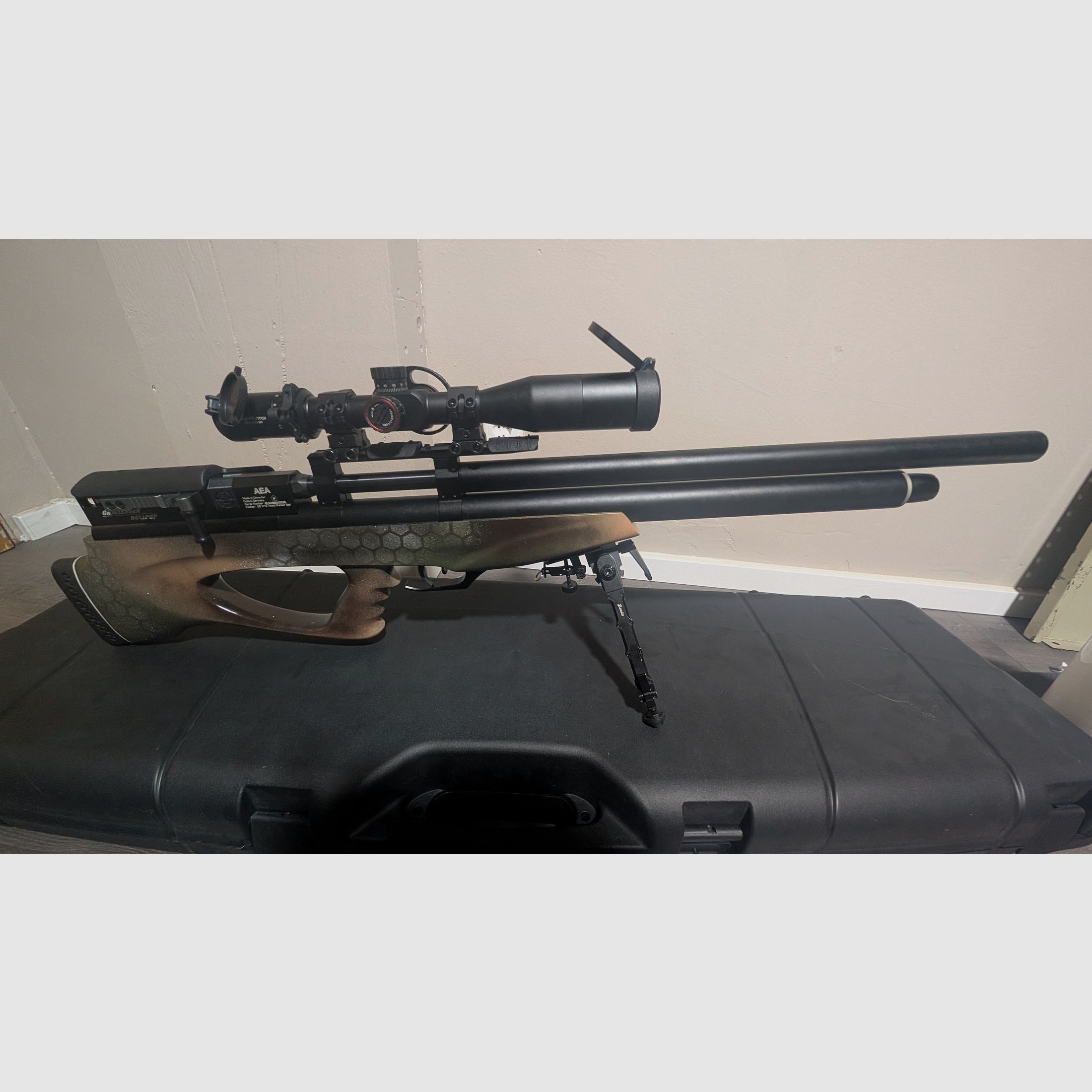 AEA Challenger Bullpup Cal 50 PCP met accessoires