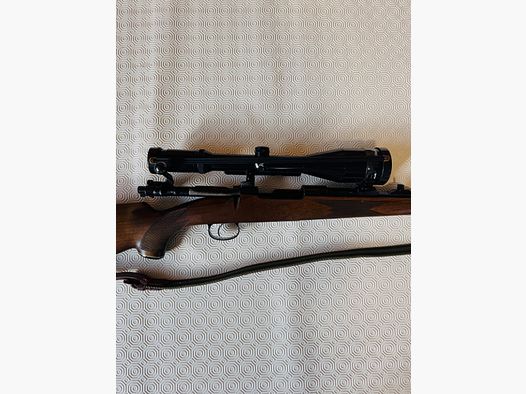 Carabine répétition Mauser modèle 98 – Müller – Calibre 7×64 – Déclencheur combiné – Swarovski Habicht 3–12×56, réticule 4 – Montage à crochet Suhl