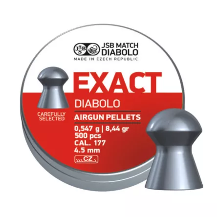 JSB Diabolo EXACT round-head pellets 4.50mm (0.547g) / 500 pcs