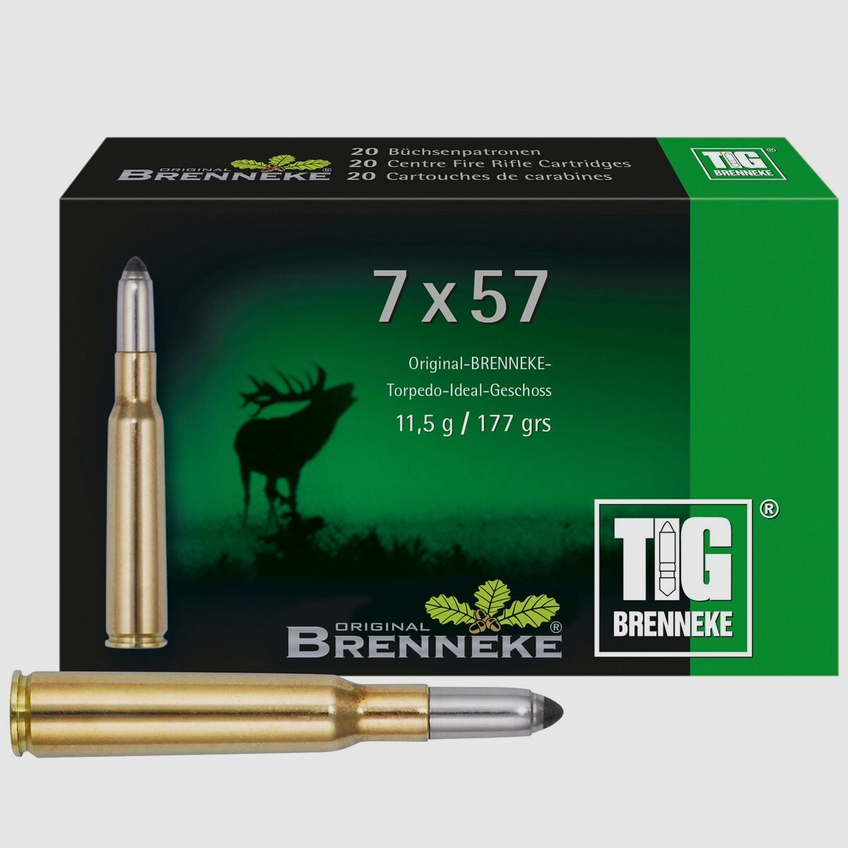 Brenneke 7×57 TIG 11,5g/177grs. – 20 Stk.