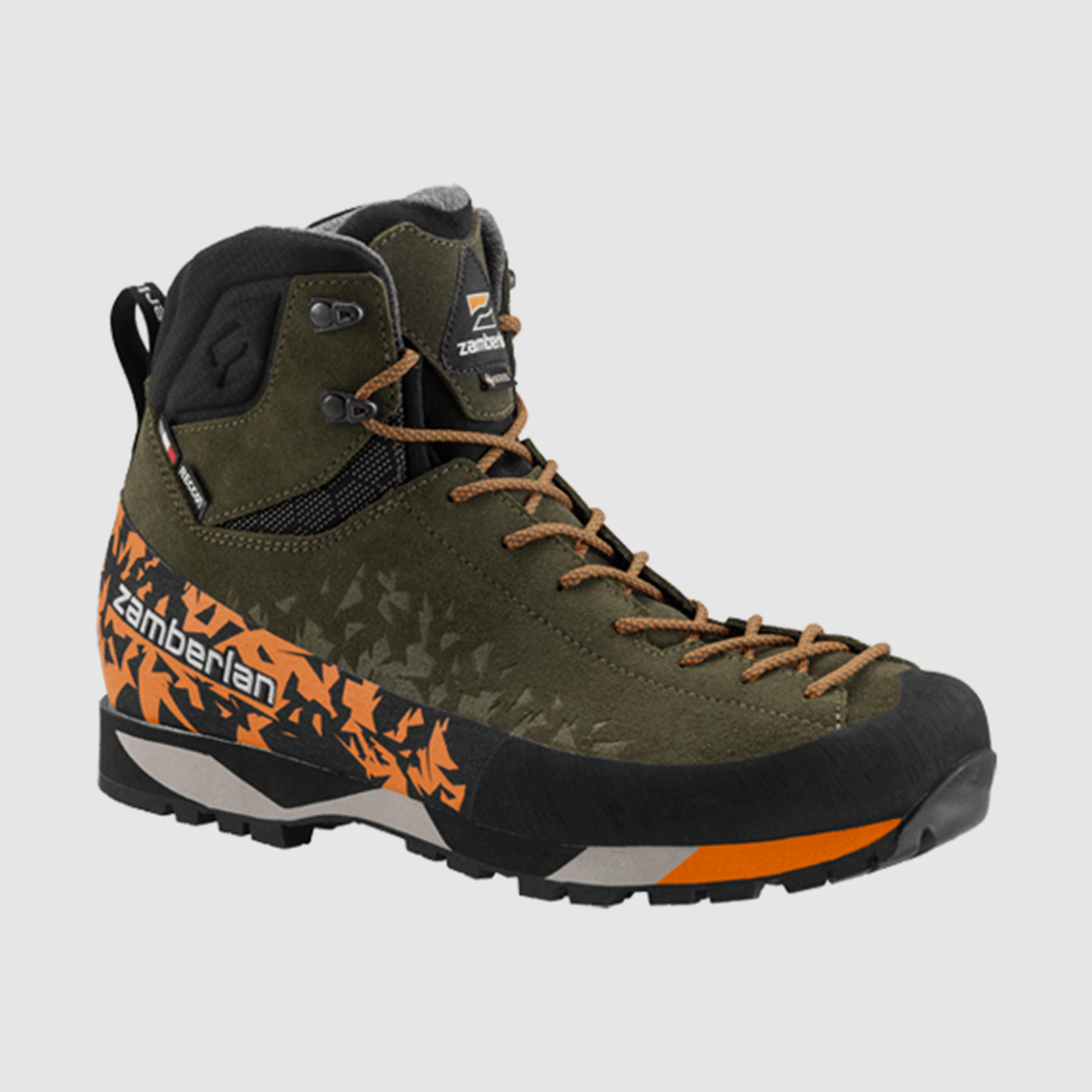 SCHOENEN – ZAMBERLAN – 226 SALATHE’ TREK GTX Donkergroen/Oranje, afbeelding 1 van 7