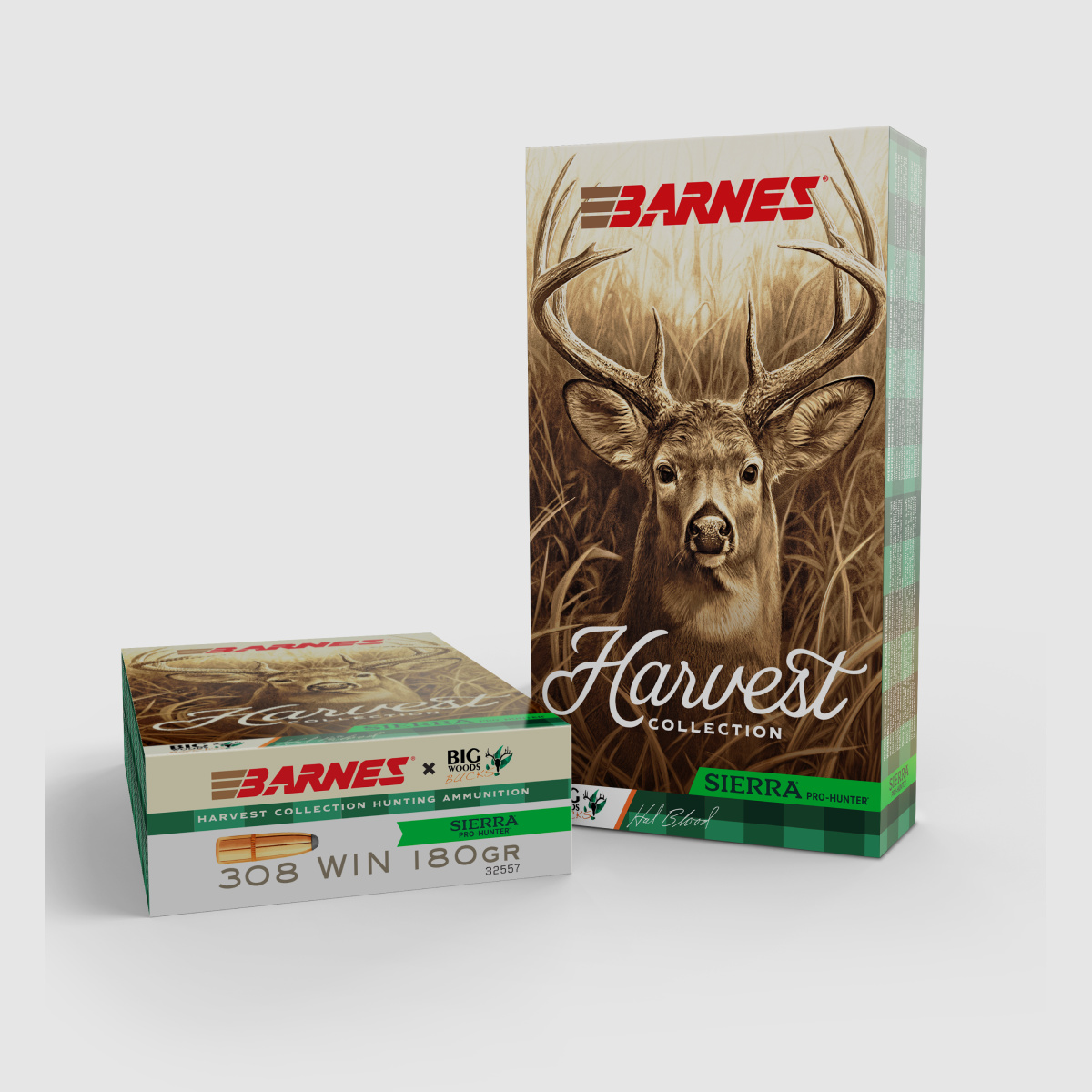 Barnes Harvest Collection BWB .308 Win. 11,7 g / 180 gr Sierra Pro-Hunter RN Jagdmunition – 20 Stück #32557