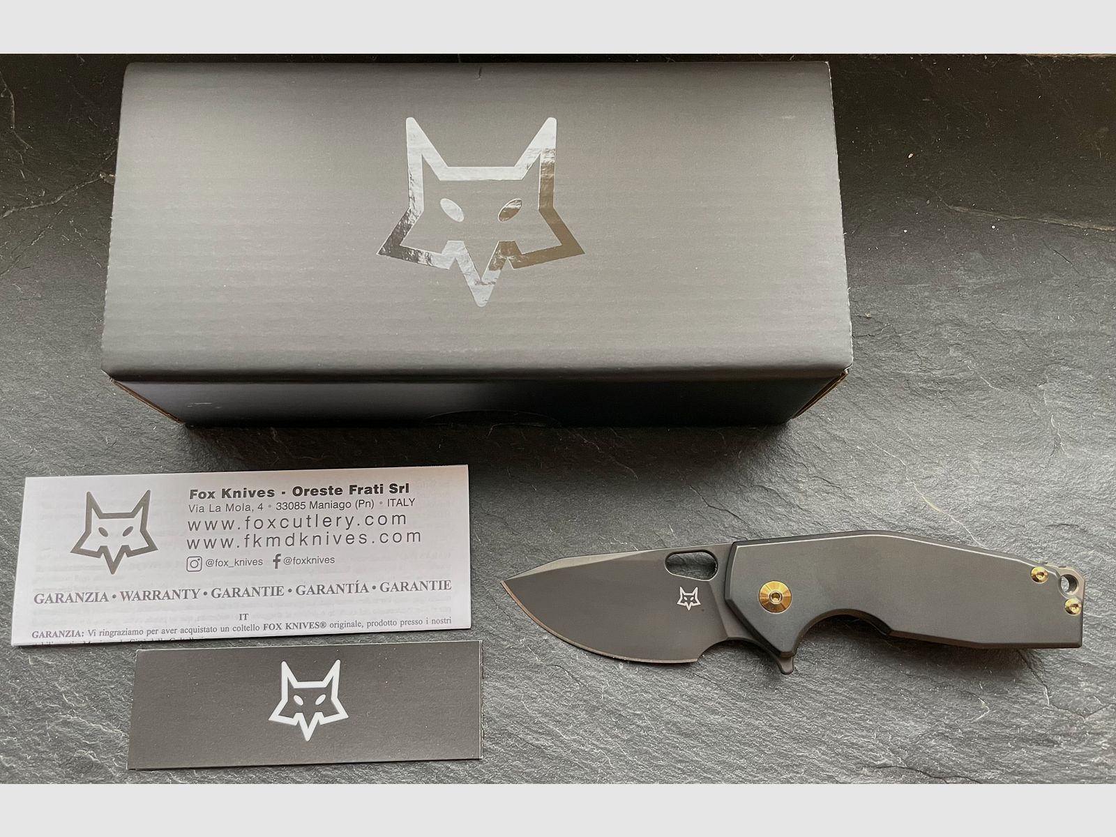 Fox Knives Suru FX-526 TI BB Black PVD Voxnaes M390 Titan Folder