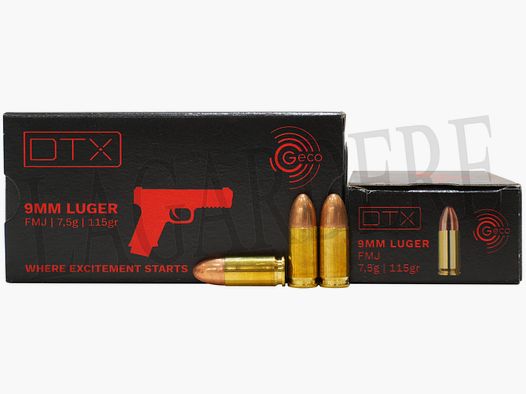 GECO DTX FMJ 115 GRS (CARTRIDGE WITH BULLET)