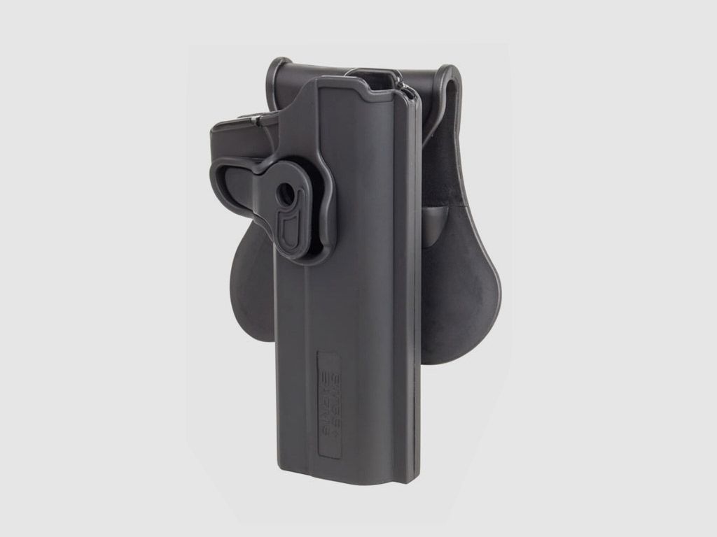 Schnellziehholster Paddel Holster GĂĽrtelholster Swiss Arms fĂĽr Colt 1911 Modelle Kunststoff schwarz