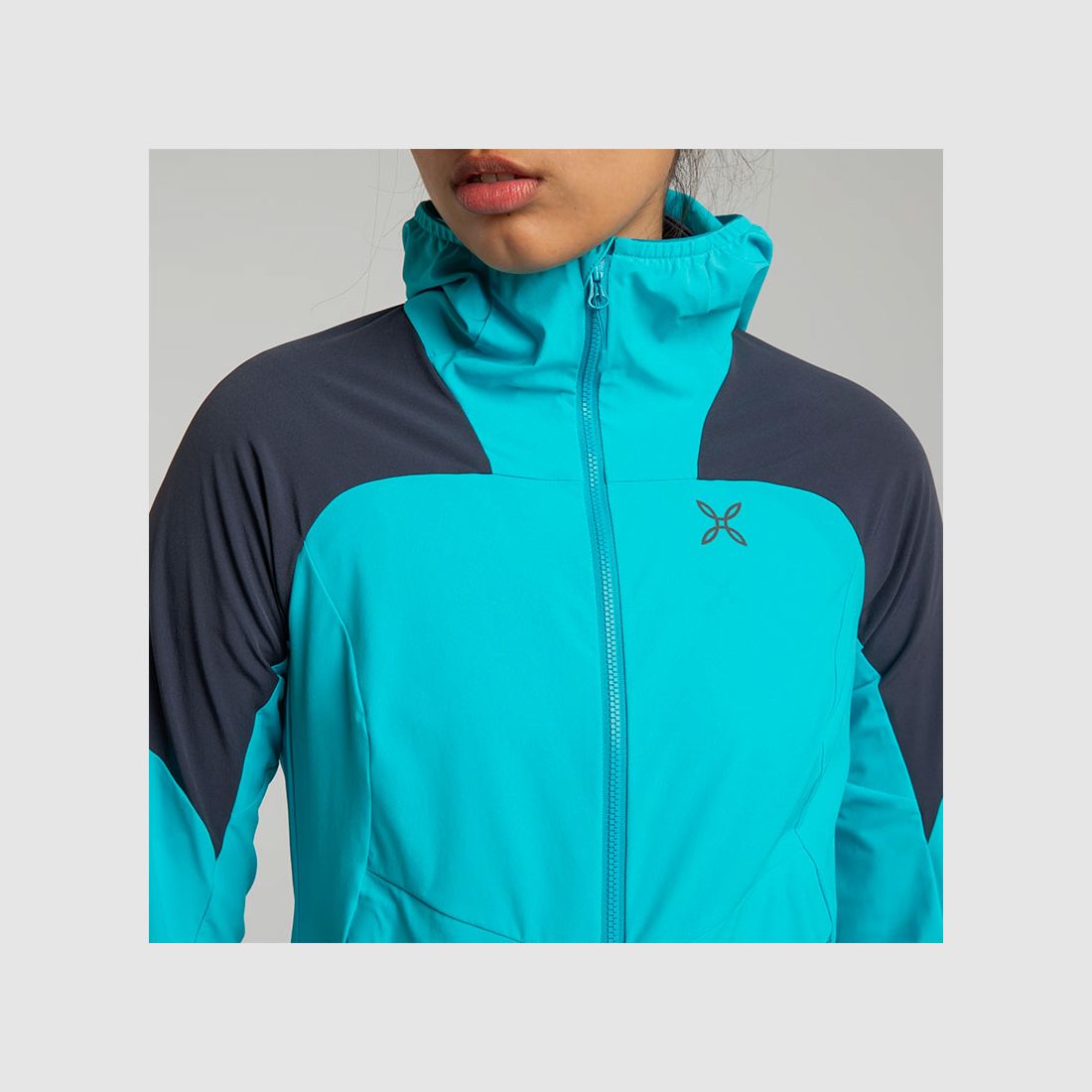 JACKET – WOMEN – MONTURA – RISE HOODED JACKET WOMAN Turquoise/Graphite Blue, image 5 of 9