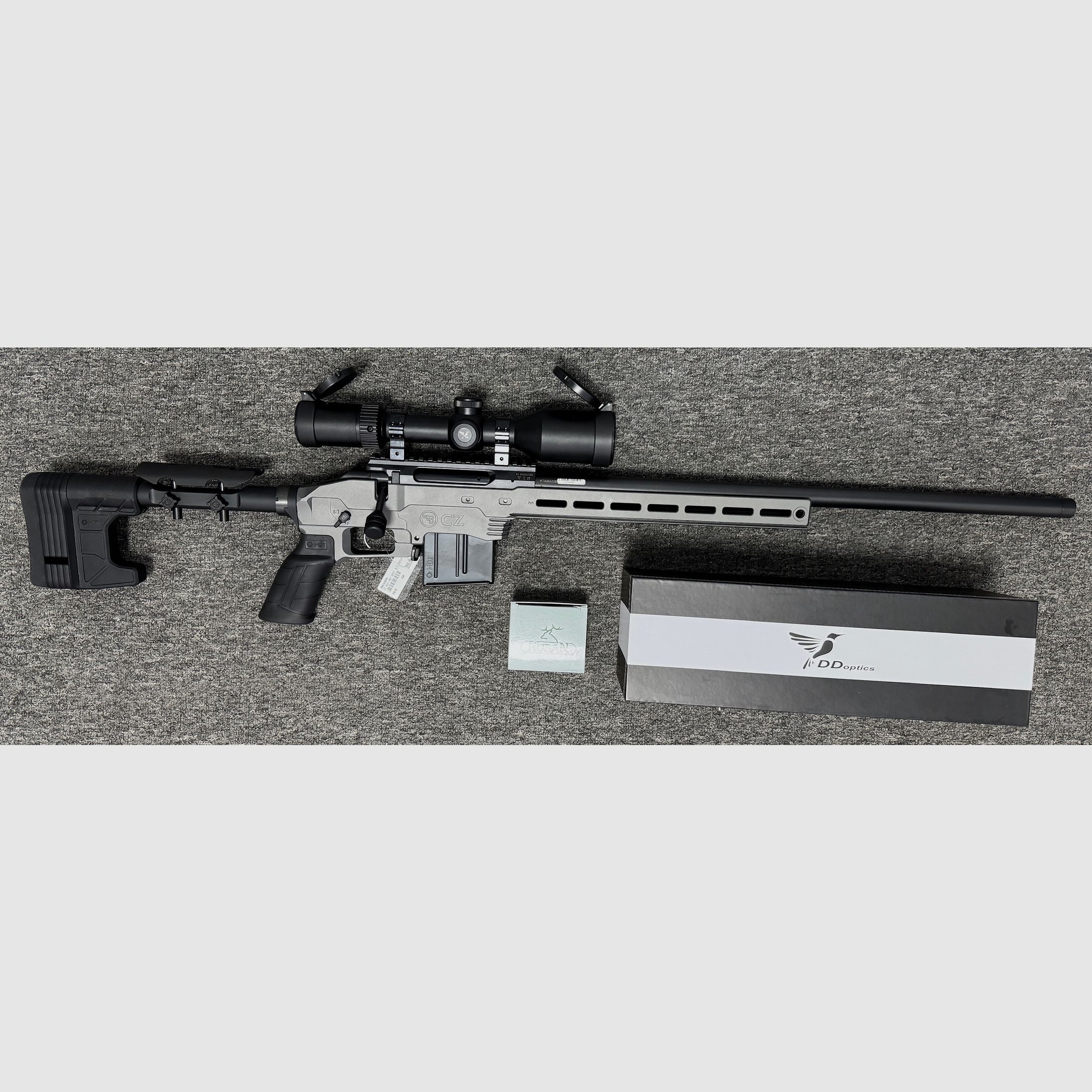 CZ 600+ MDT Grijs, 6,5mm Creedmoor met DDoptics NXT 2-20x50 - NIEUWE WAPEN