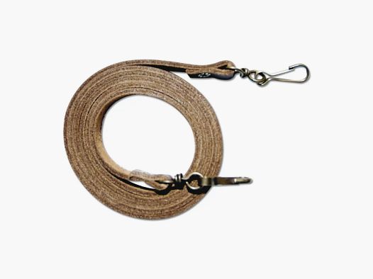 Correa de cuero para cuerno de llamada, mosquetones de acero