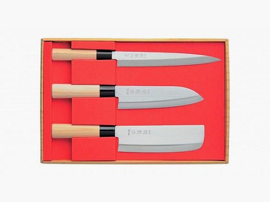 Set mit 3 Küchenmessern SEKIRYU - Sashimi / Santoku / Nakiri