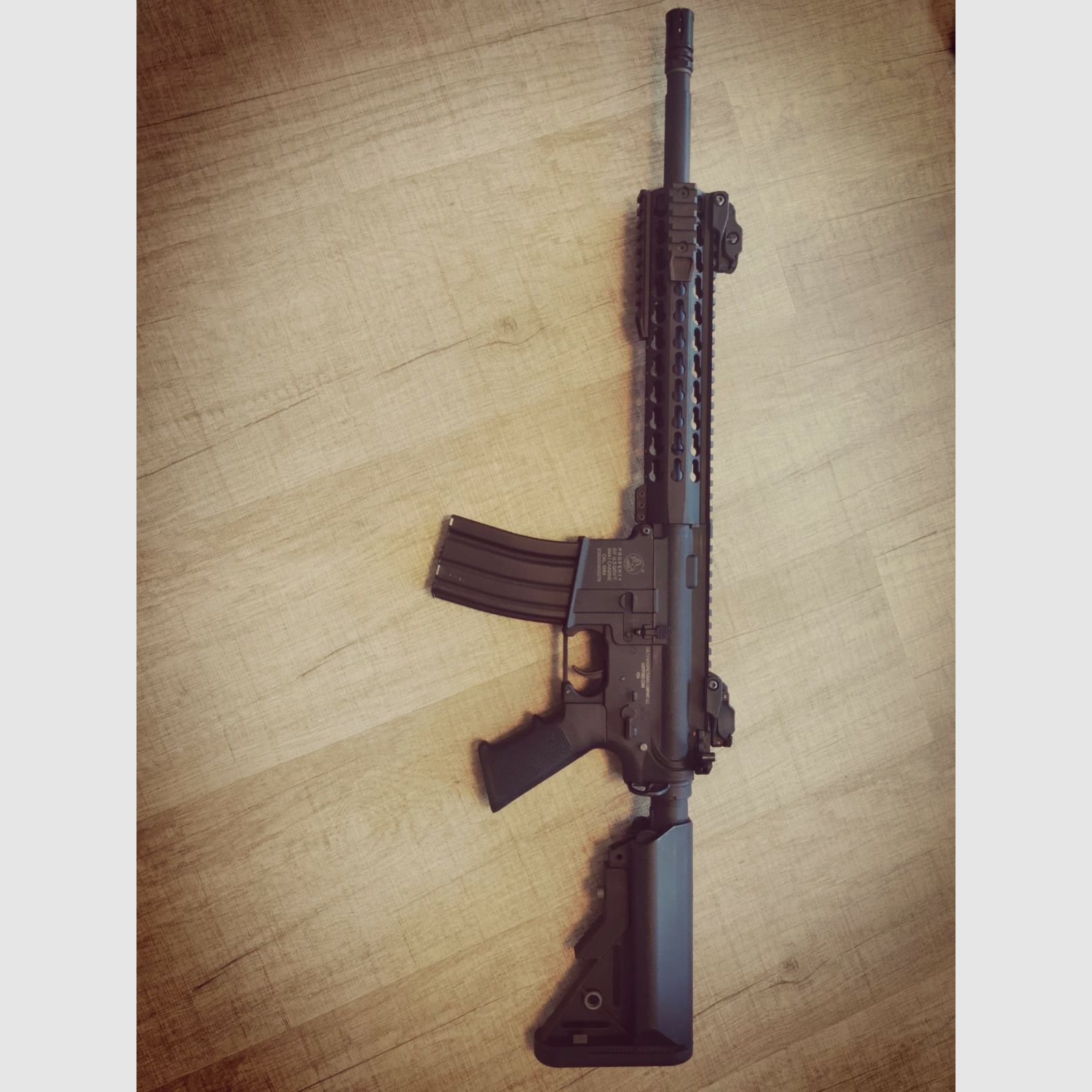 Softair m4 A1 Carabina Colt (semiautomática) Set completo (0.5-1 Joule)