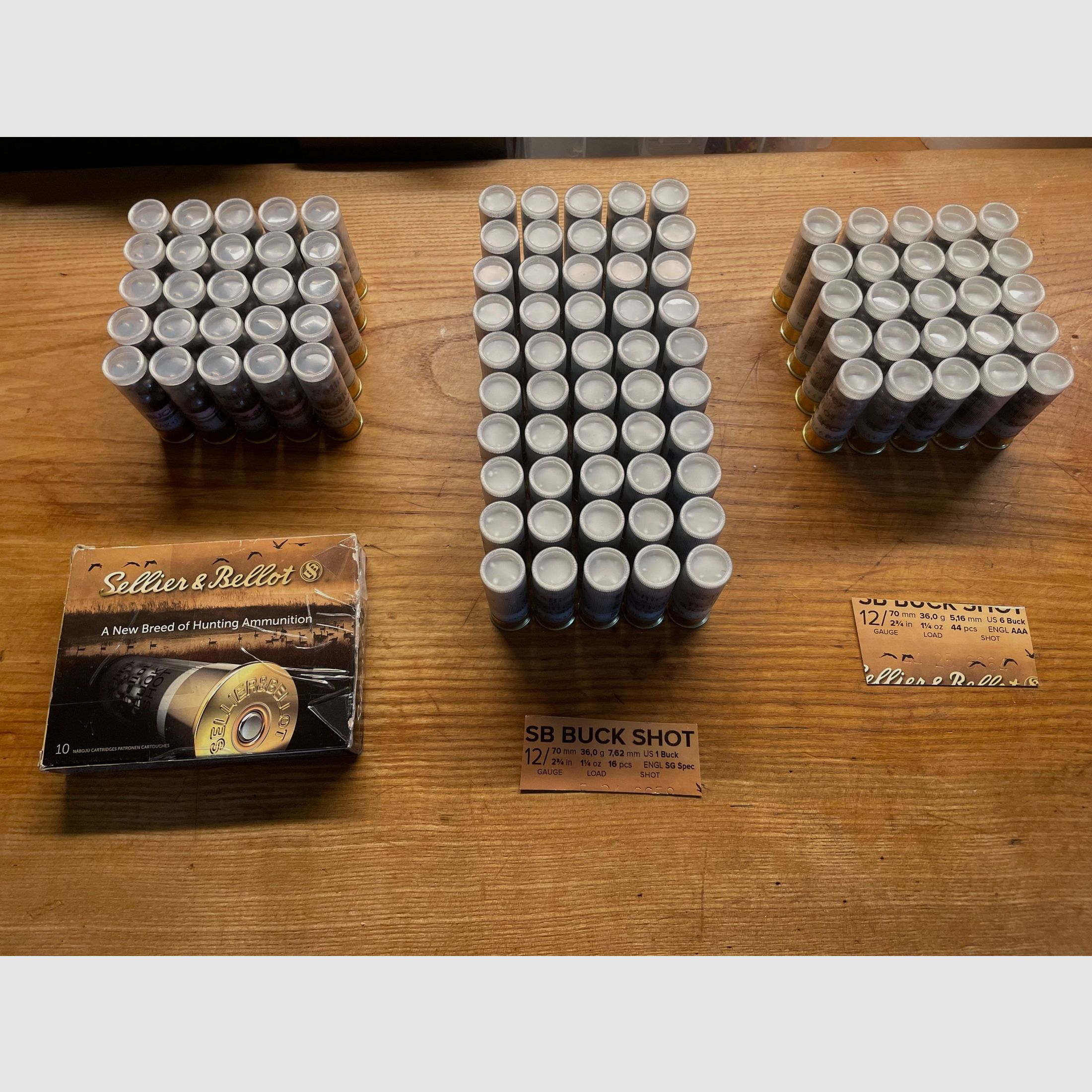 Lotto 12/70 /76 cartucce a pallettoni Buckshot 110 pezzi, immagine 3 di 3