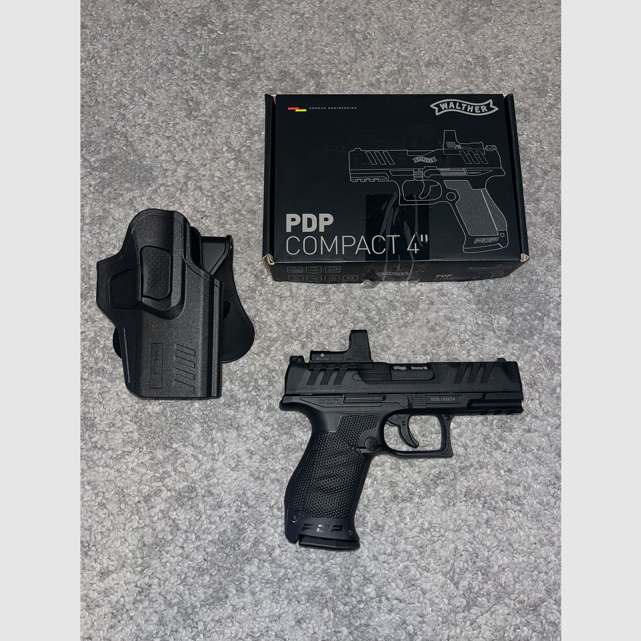 Walther PDP Compact 4 Zoll Set inkl. RDS 8 Red-Dot mit Metallschlitten 