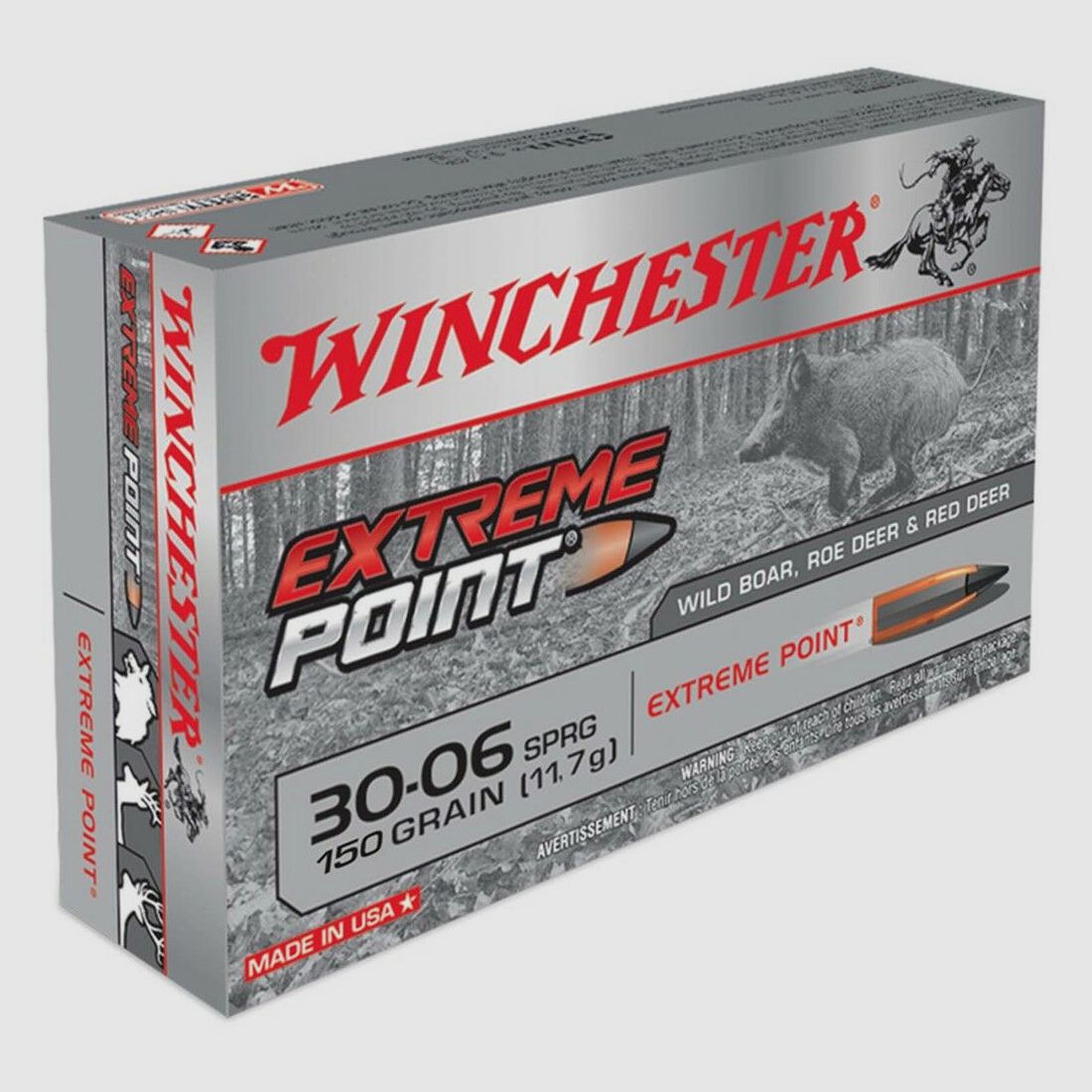 Winchester Extreme Point 150grs á20 .30-06 Spring.