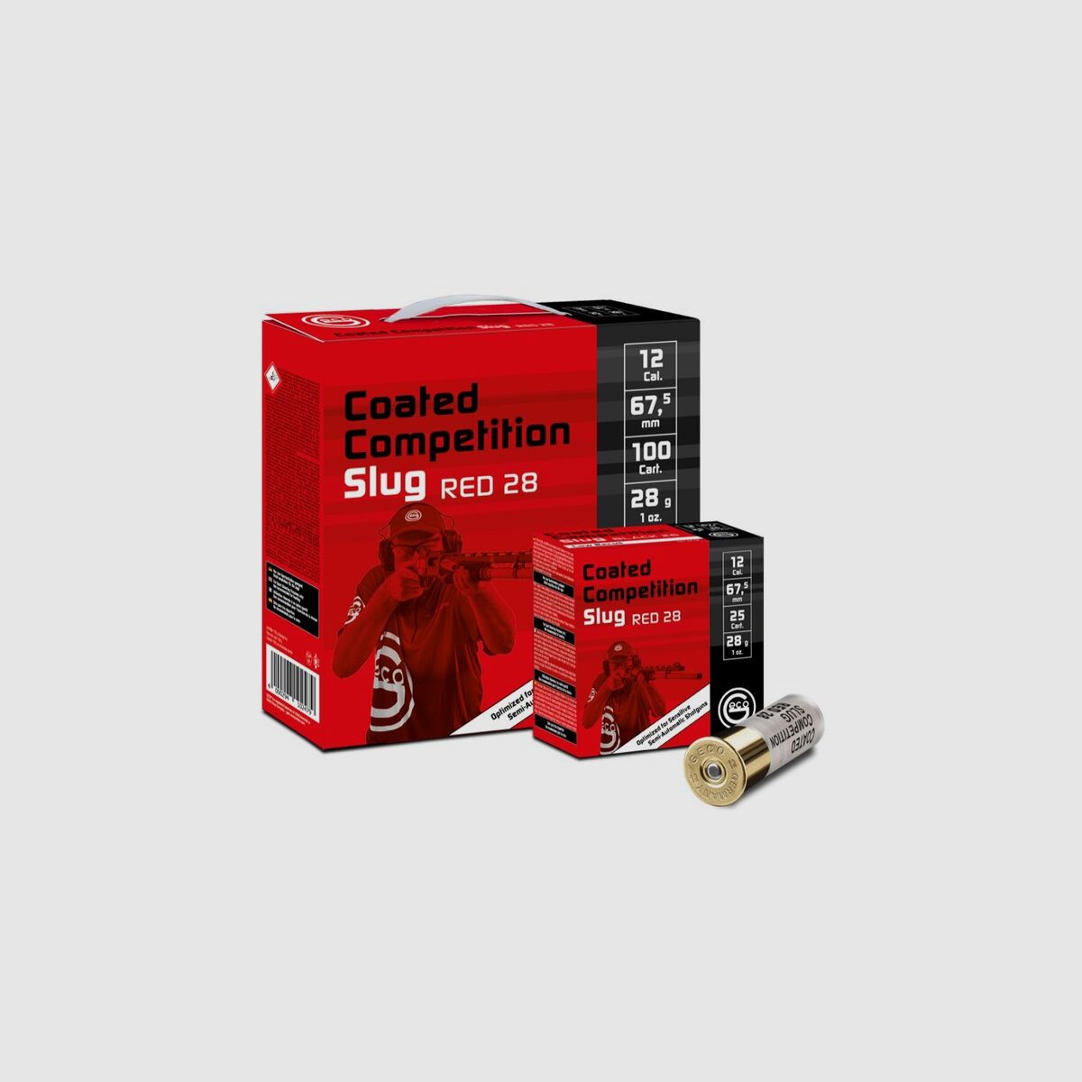 Geco COATED COMPETITION SLUG RED 28grs Kal. 12 (pudełko 25 szt.), zdjęcie 1 z 2
