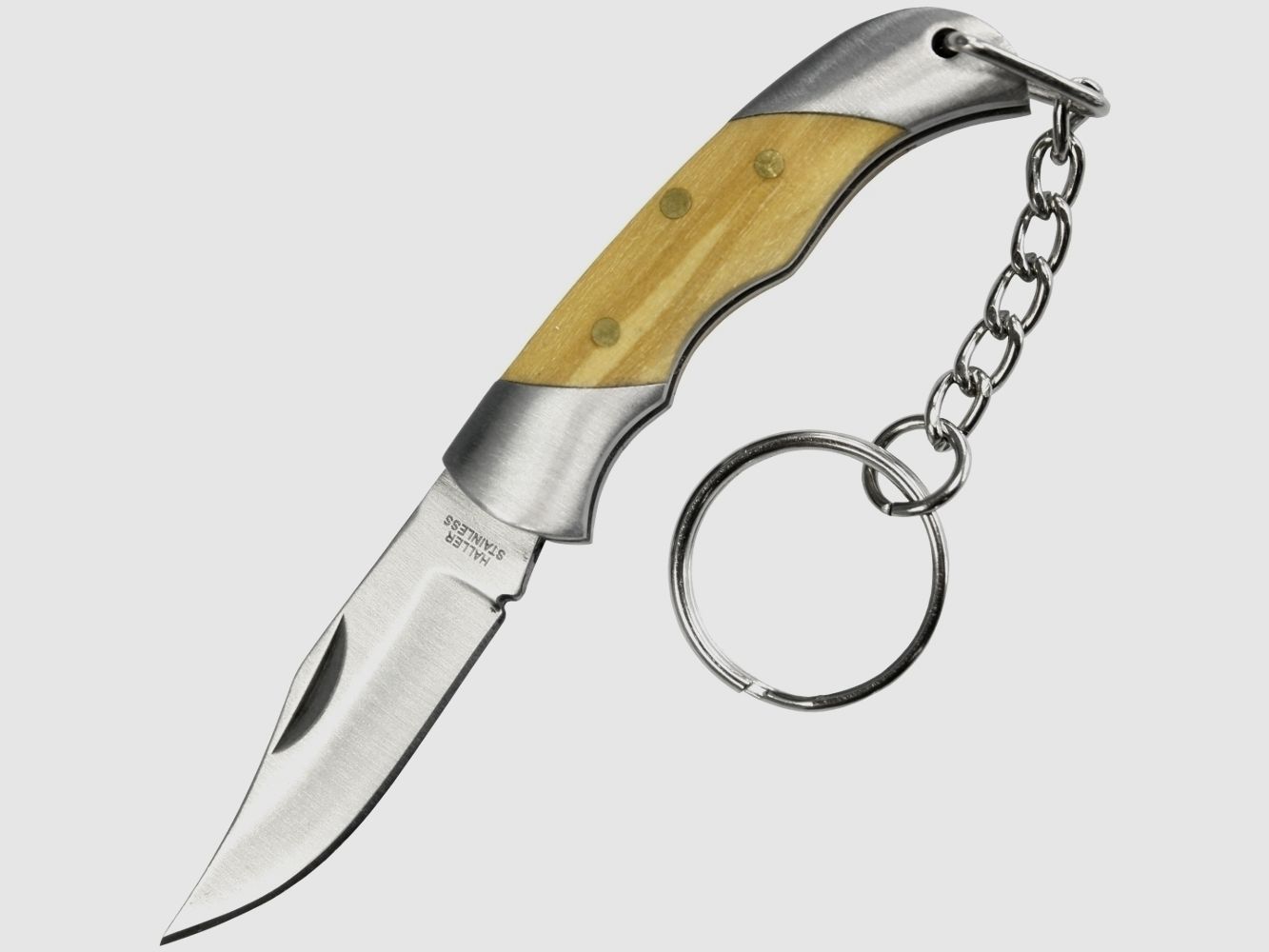 Mini-Taschenmesser Olivenholz Schlsselanhnger 42a konform legal fhren