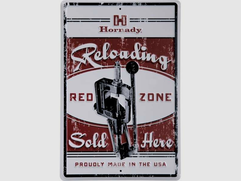 Hornady Blechschild Red Zone