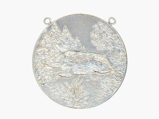 Steinhauer&Lück Medaille Wildschwein mit Kette Versilbert