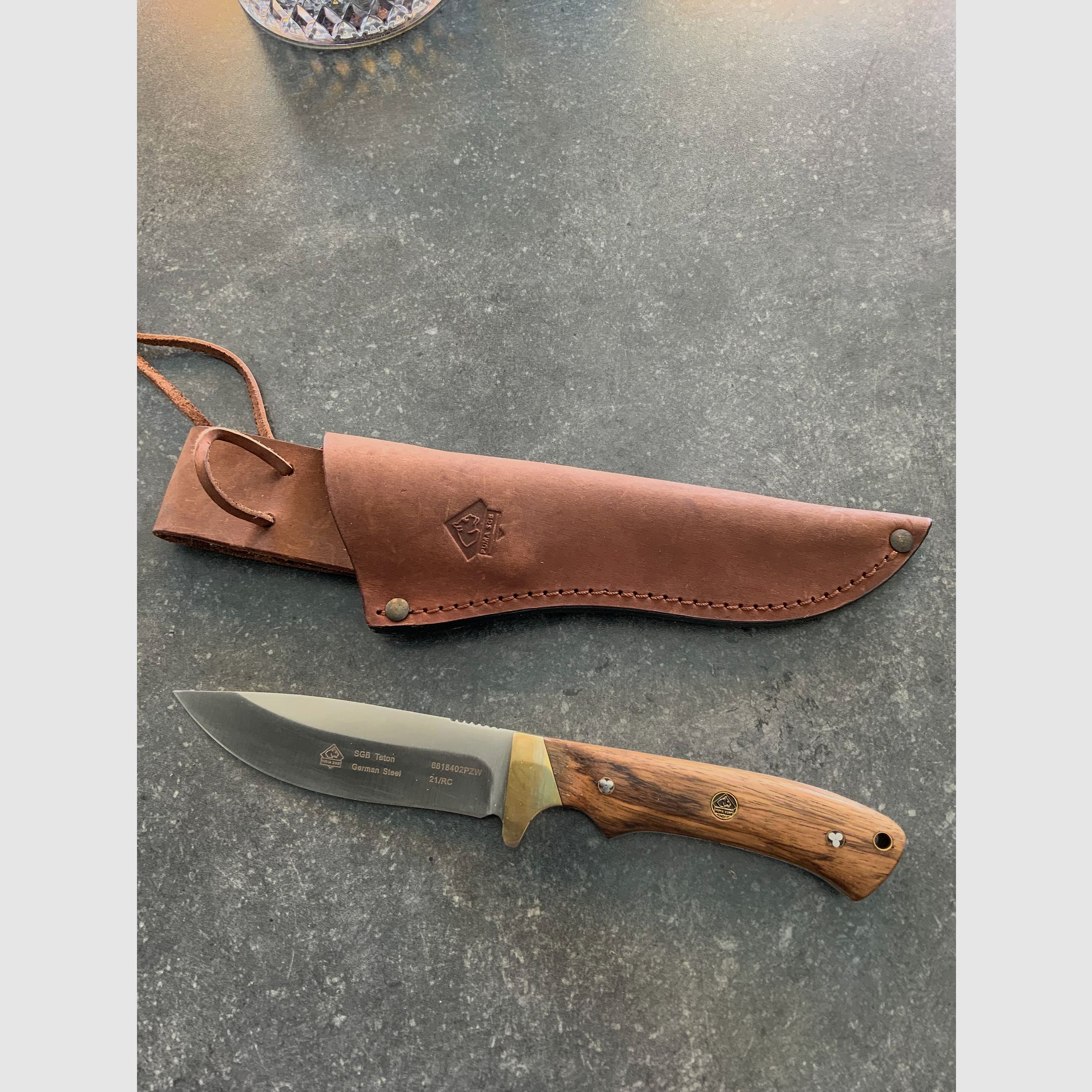 Puma Jagdmesser SGB Teton mit Lederscheide, neu