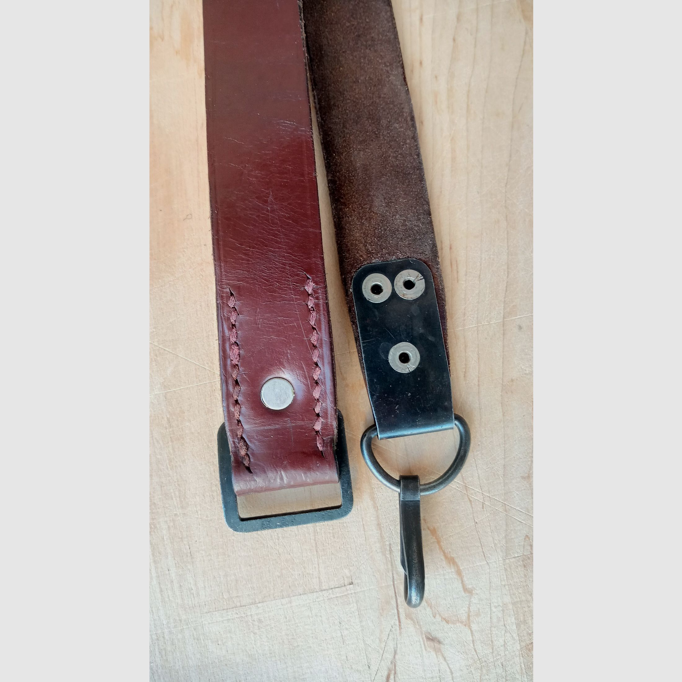 Sowjetischer genauer russischer AK47 / AKM Trageriemen aus Leder  // Gewehrriemen Waffengurt Riemen