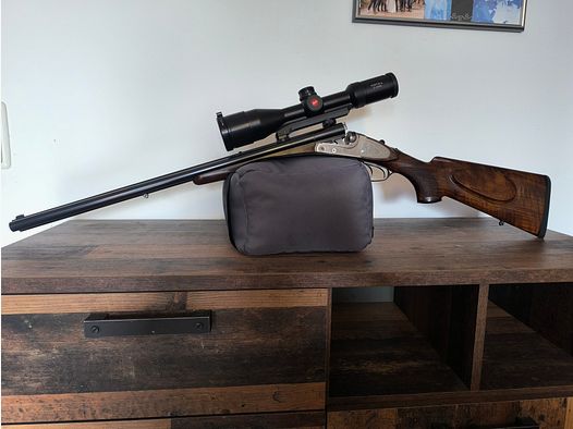 Seltene Merkel Büchsflinte Modell 260E mit K+S Premium Einstecklauf und Leica Fortis 6