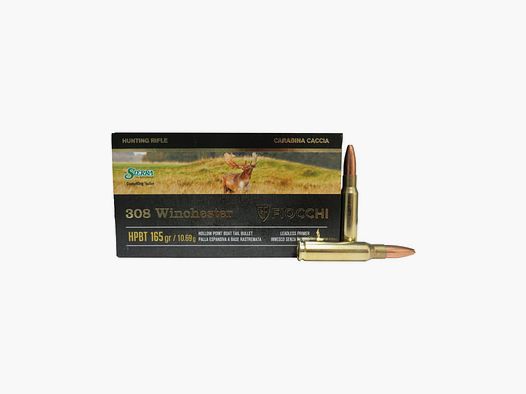 Cartuchos Fiocchi cal. 308 Winchester HPBT 165 gr