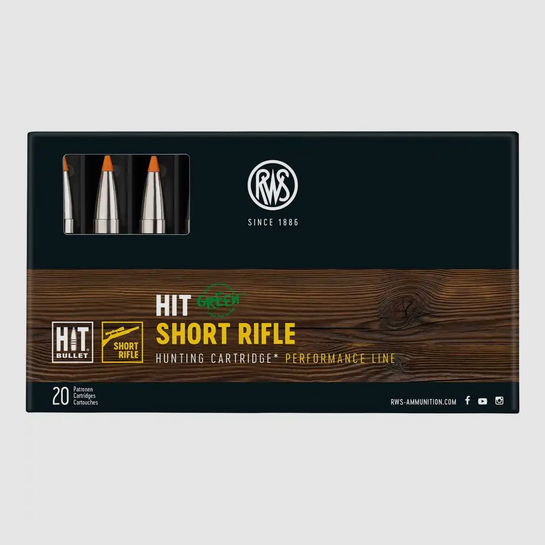 RWS 8x57 IS HIT Short Rifle 10,4g/160grs.