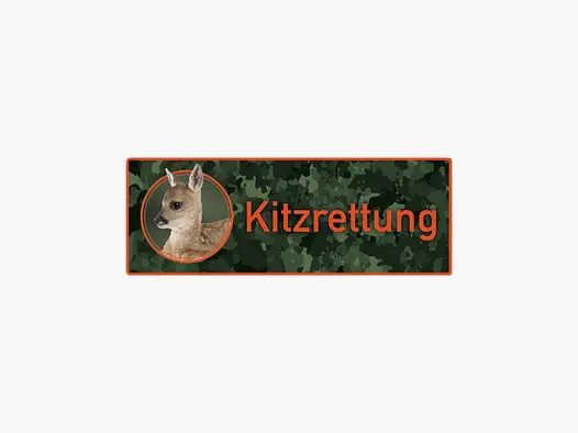 Wilde Hilde Original Magnet Sign "Kitzrettung" Camo/Orange
