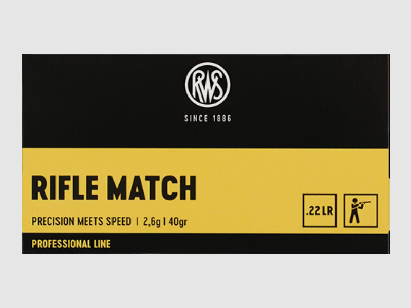RWS 2134225 RIFLE MATCH .22 lfB Professional Line 2.6g 40gr