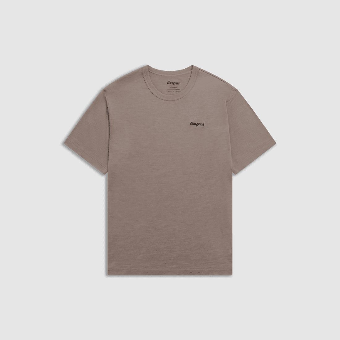 Bergans Logo Merino T-shirt Heren Rock Taupe S