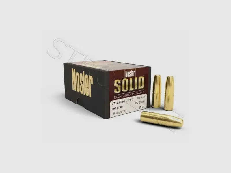 Geschosse Nosler FP Solid .375 cal, dia .375, 300grs, Bild 1 von 2