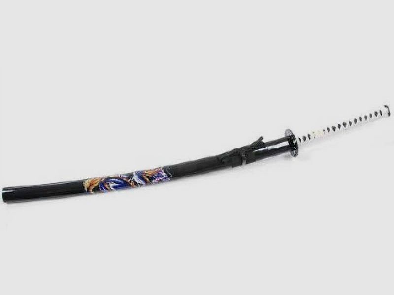 Katana Kami schwarz mit Drachenmotiv