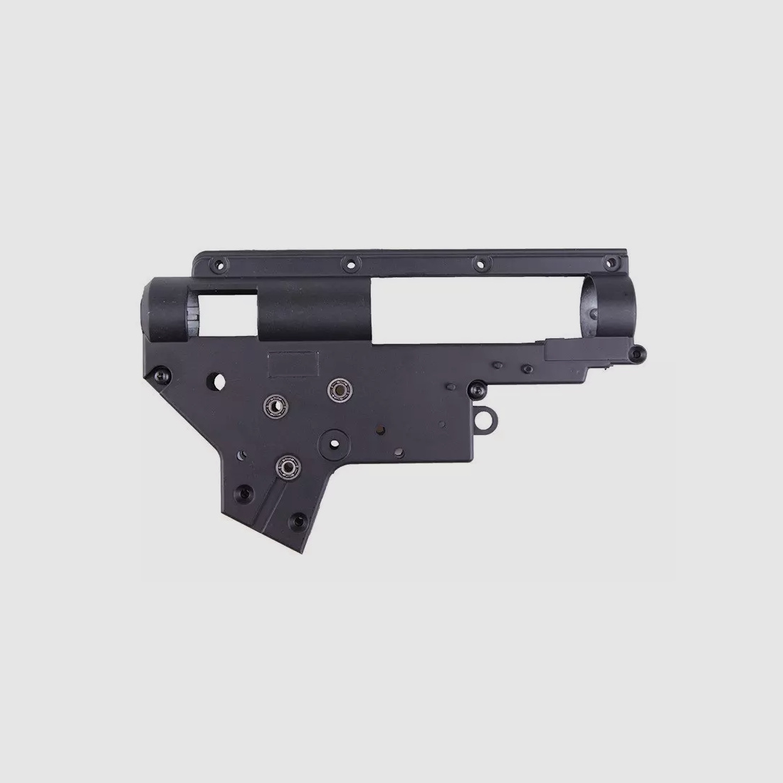 8mm-SpecnaArms V2 gearbox shell "Enter & Convert™ / SAEC™", quick spring change system incl. spring guide and bearing. For Specna Arms ONE and E&C (bolt catch version)