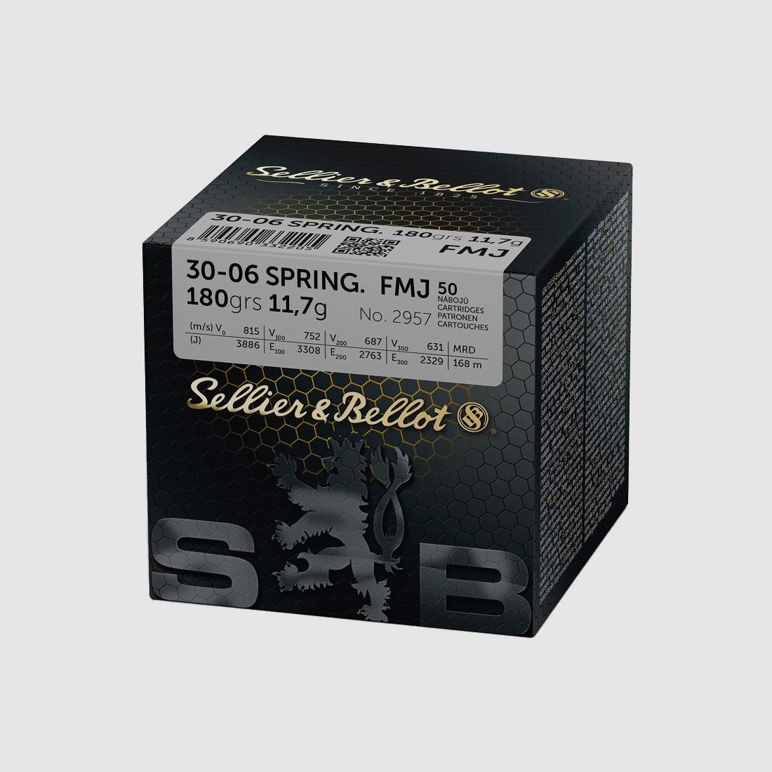 Munition Sellier & Bellot Kal. 30-06 180 grains FMJ (Schachtel mit 50), Bild 1 von 2